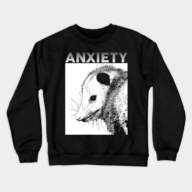 Anxiety Opossum Crewneck Sweatshirt by giovanniiiii